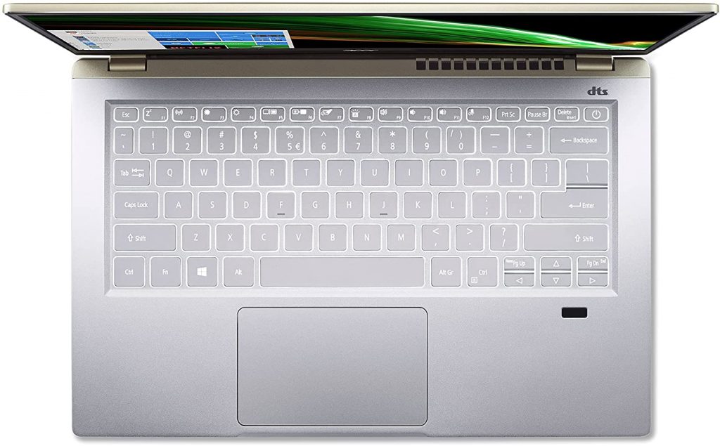 Acer Swift X keyboard and touchpad